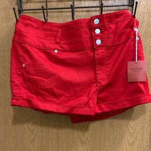 Woman’s red shorts